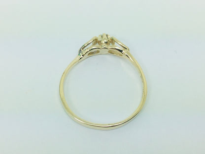 10k Yellow Gold Round Cut 2pt Solitaire Diamond Heart Ring