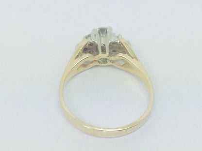 14k Yellow Gold Round Cut 40pt Diamond Ring