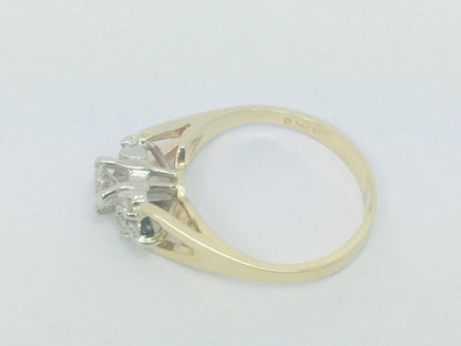 14k Yellow Gold Round Cut 40pt Diamond Ring