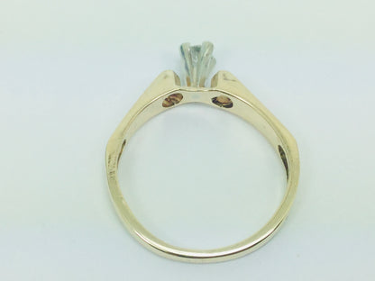 10k Yellow Gold Round Cut 8pt Solitaire Diamond Ring