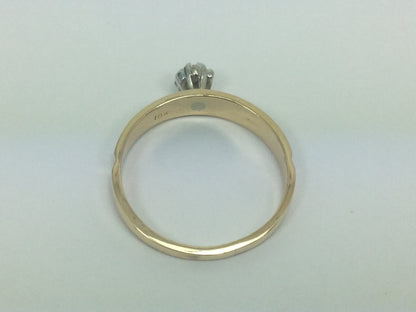 10k Yellow Gold Round Cut 3pt Solitaire Diamond Ring