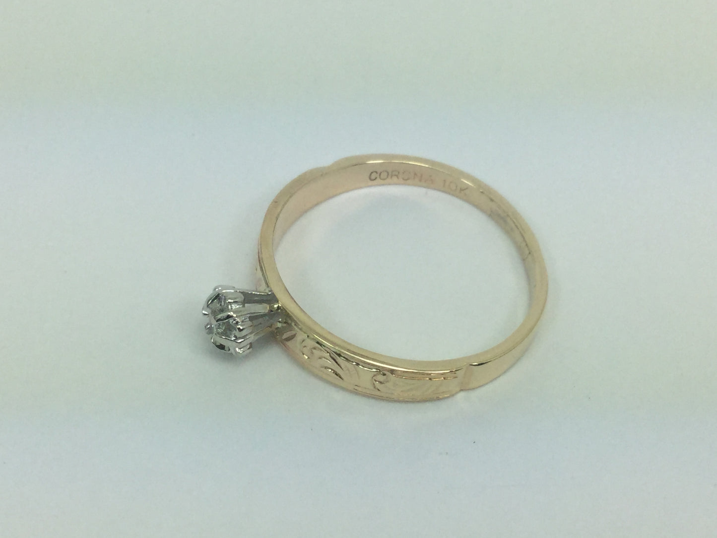 10k Yellow Gold Round Cut 3pt Solitaire Diamond Ring