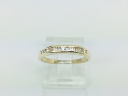 14k Yellow Gold Round Cut 14pt Diamond Channel Set Ring