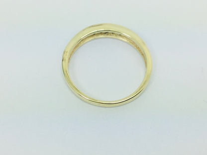 10k Yellow Gold Round Cut 16pt Diamond Channel Set Ring