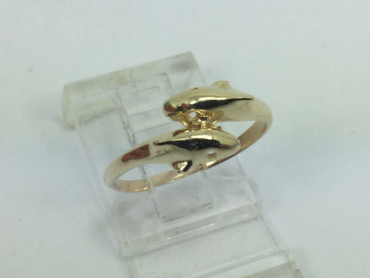 10k Yellow Gold Dolphin Ring