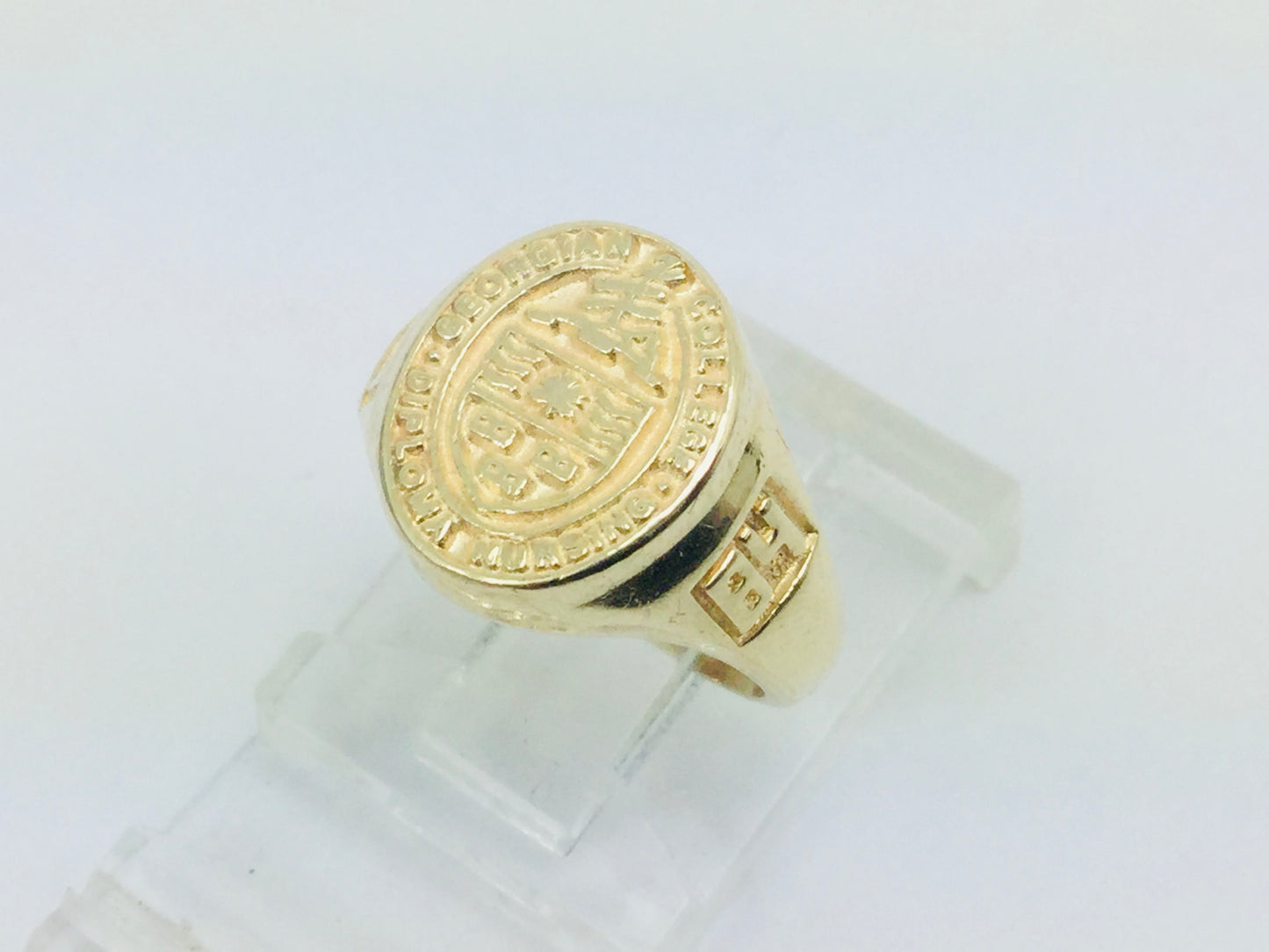 10k Yellow Gold 'Georgian College Nursing Diploma' '1984' School Ring