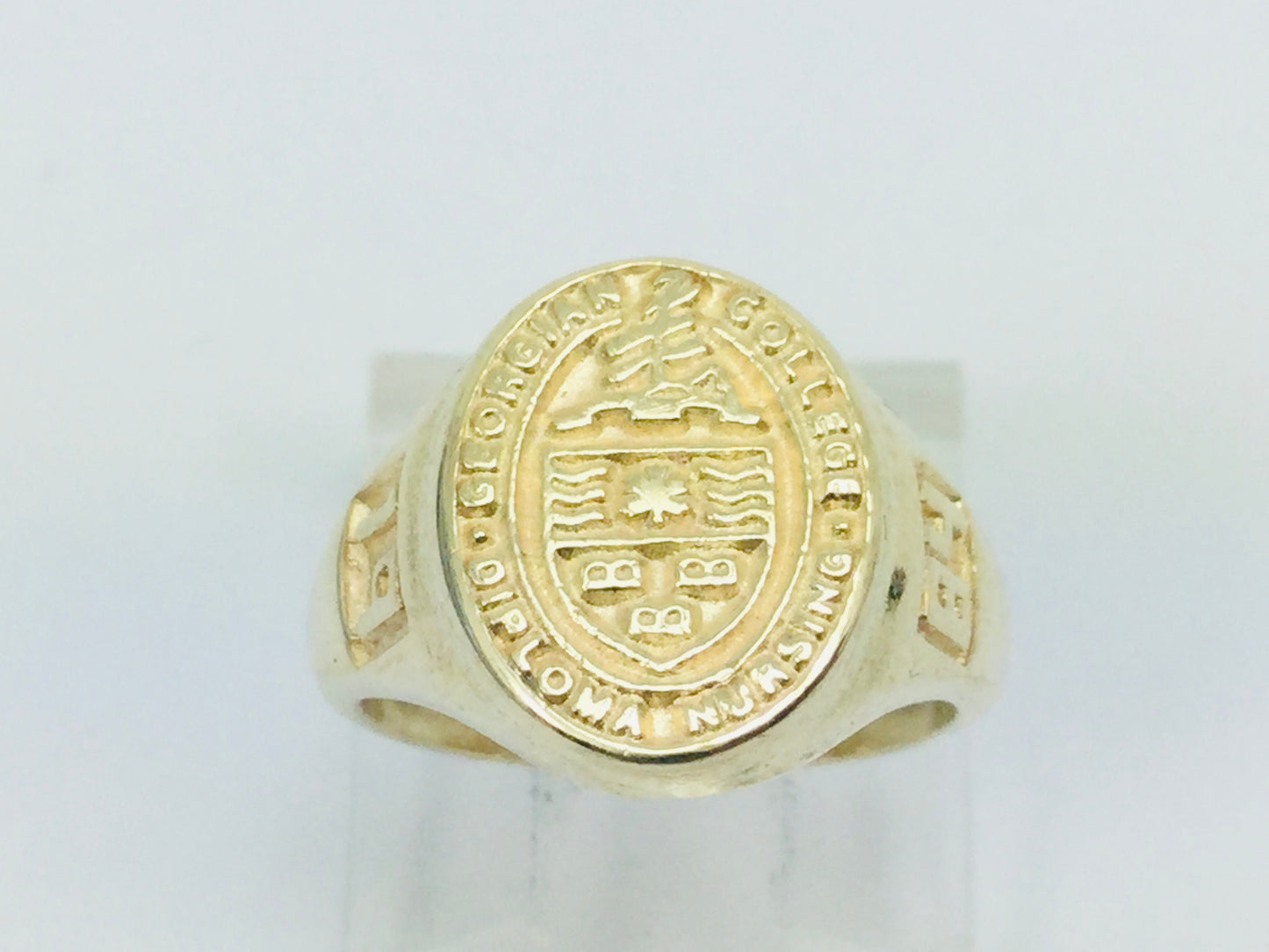 10k Yellow Gold 'Georgian College Nursing Diploma' '1984' School Ring