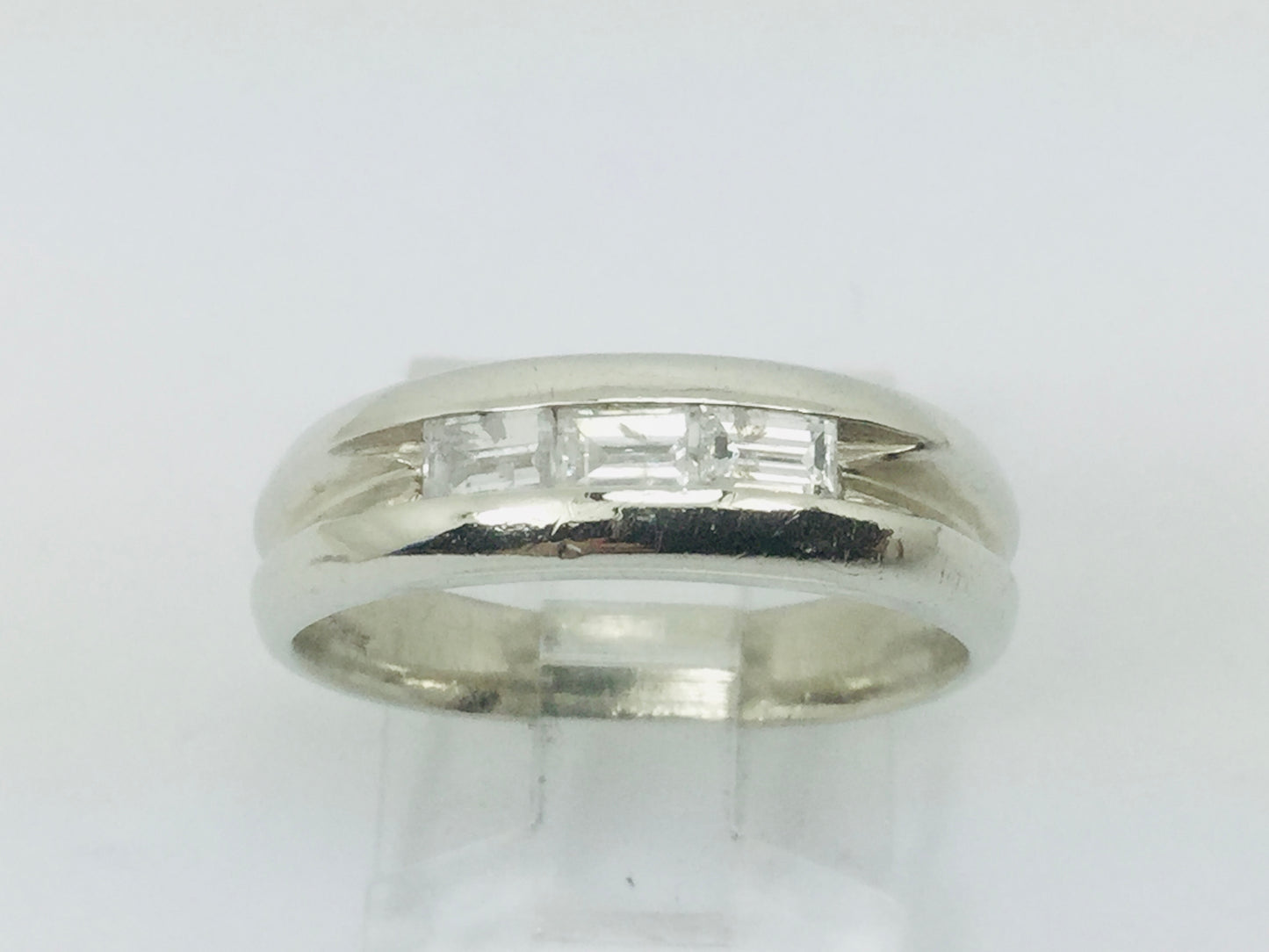 14k White Gold Baguette Cut 42pt Diamond Band Ring