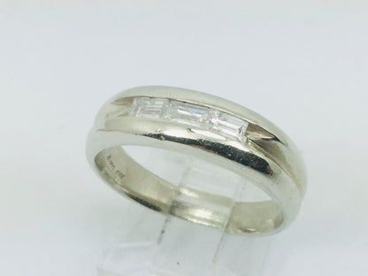 14k White Gold Baguette Cut 42pt Diamond Band Ring