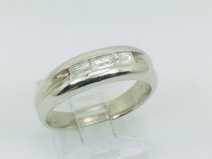 14k White Gold Baguette Cut 42pt Diamond Band Ring