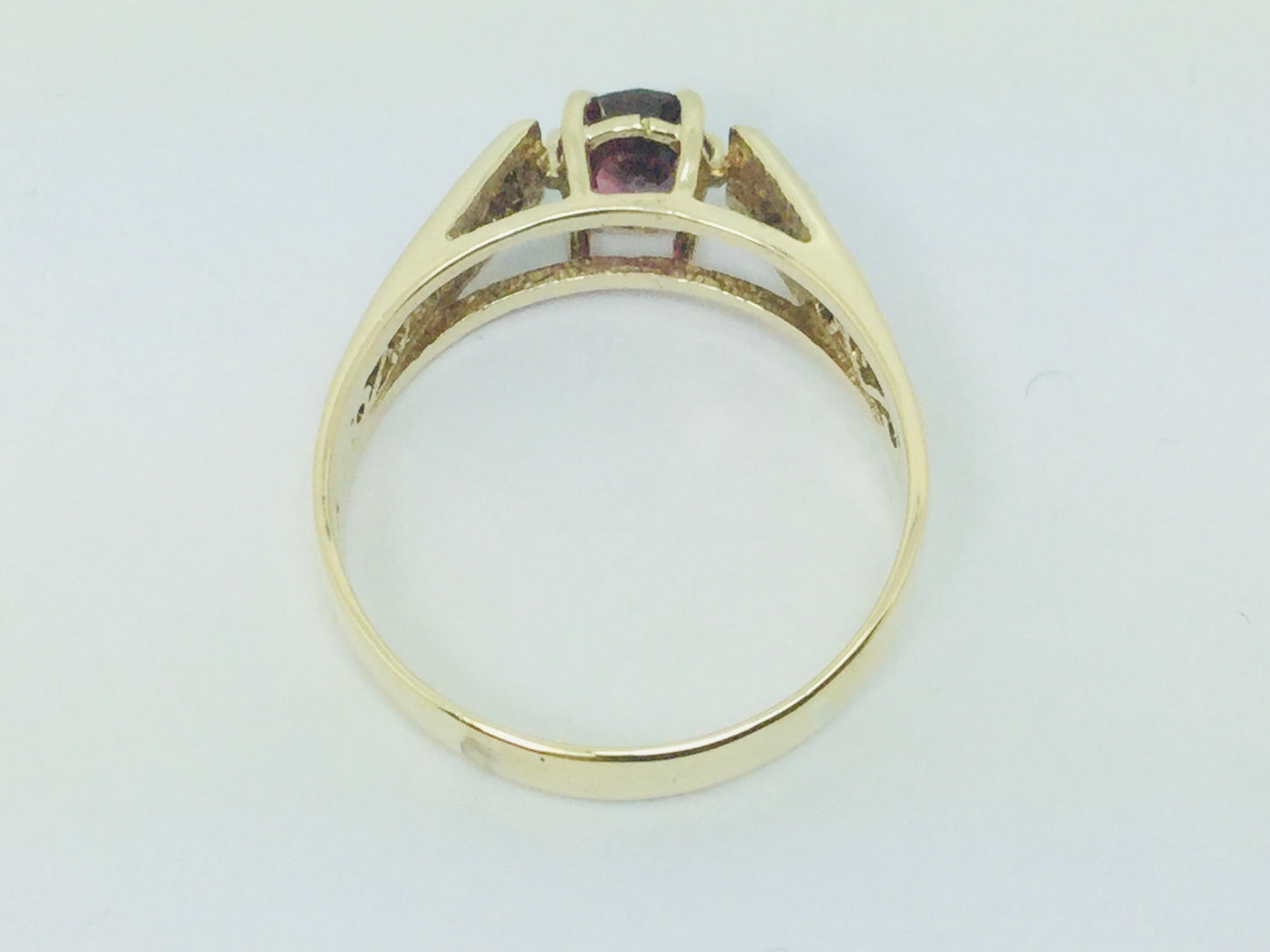 10k Yellow Gold Oval Cut 1ct Ruby July Birthstone Solitaire Ring