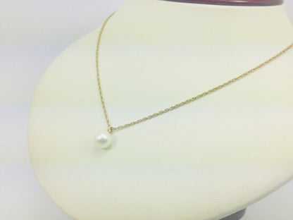 10k Yellow Gold Genuine Pearl June Birthstone Necklace