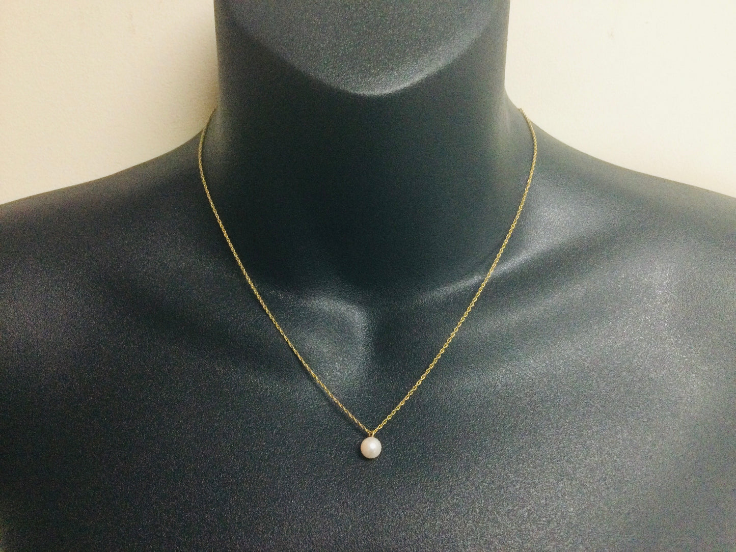 10k Yellow Gold Genuine Pearl June Birthstone Necklace