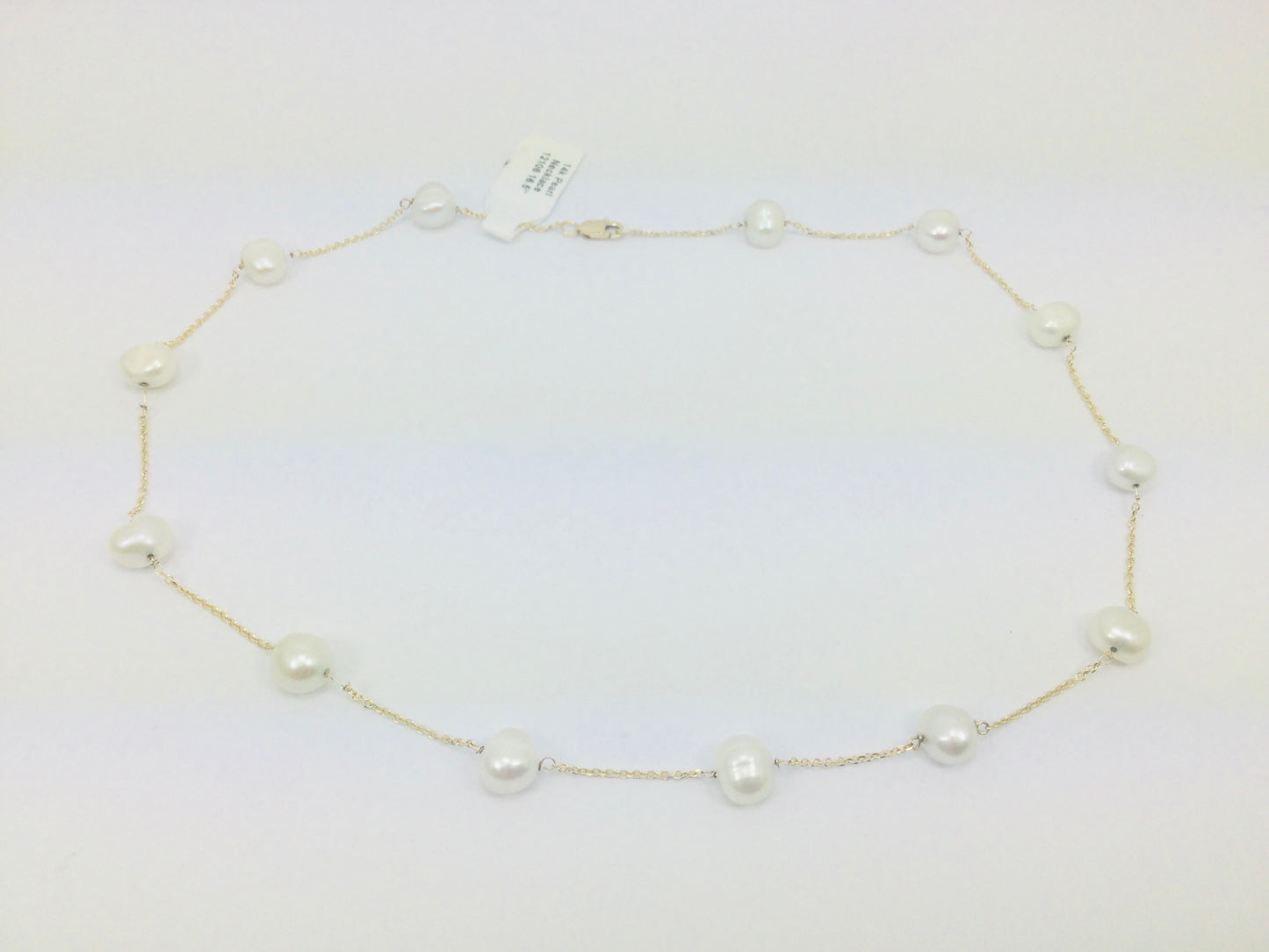 14k Yellow Gold Genuine Pearl June Birthstone Necklace