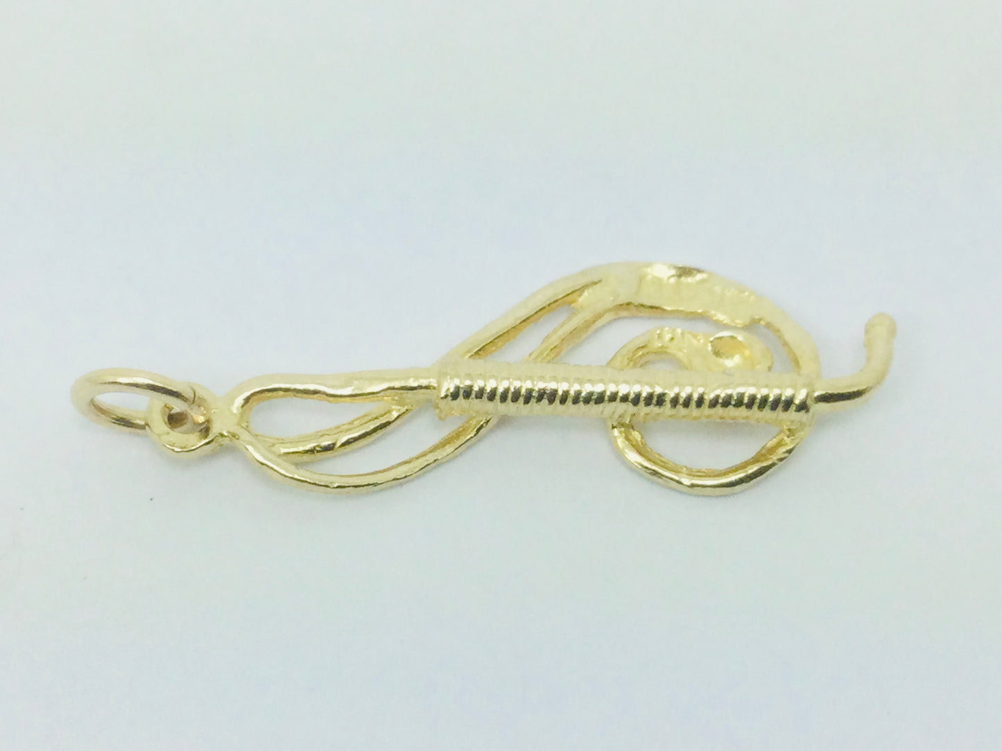 10k Yellow Gold Treble Clef Music Pendent