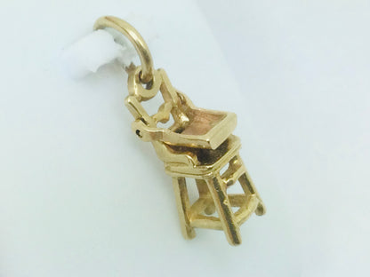 10k Yellow Gold Highchair Pendent