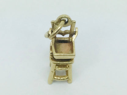 10k Yellow Gold Highchair Pendent