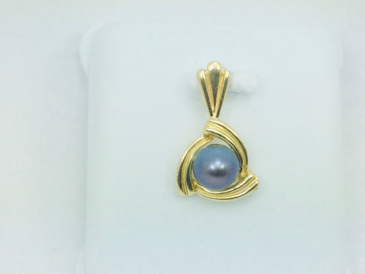 10k Yellow Gold Tahitian Pearl Pendent