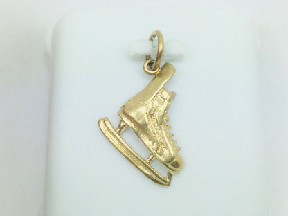 10k Yellow Ice Skate Pendent