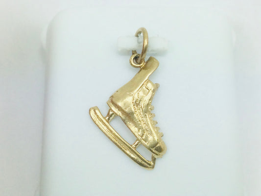 10k Yellow Ice Skate Pendent