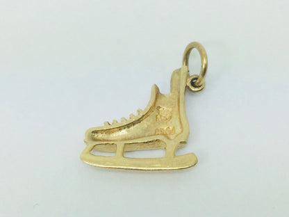 10k Yellow Ice Skate Pendent