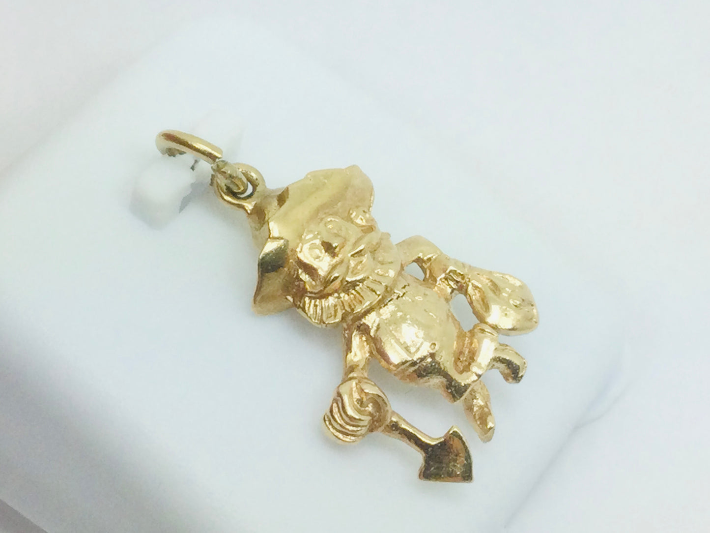 10k Yellow Gold Leprechaun Pendent