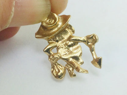 10k Yellow Gold Leprechaun Pendent