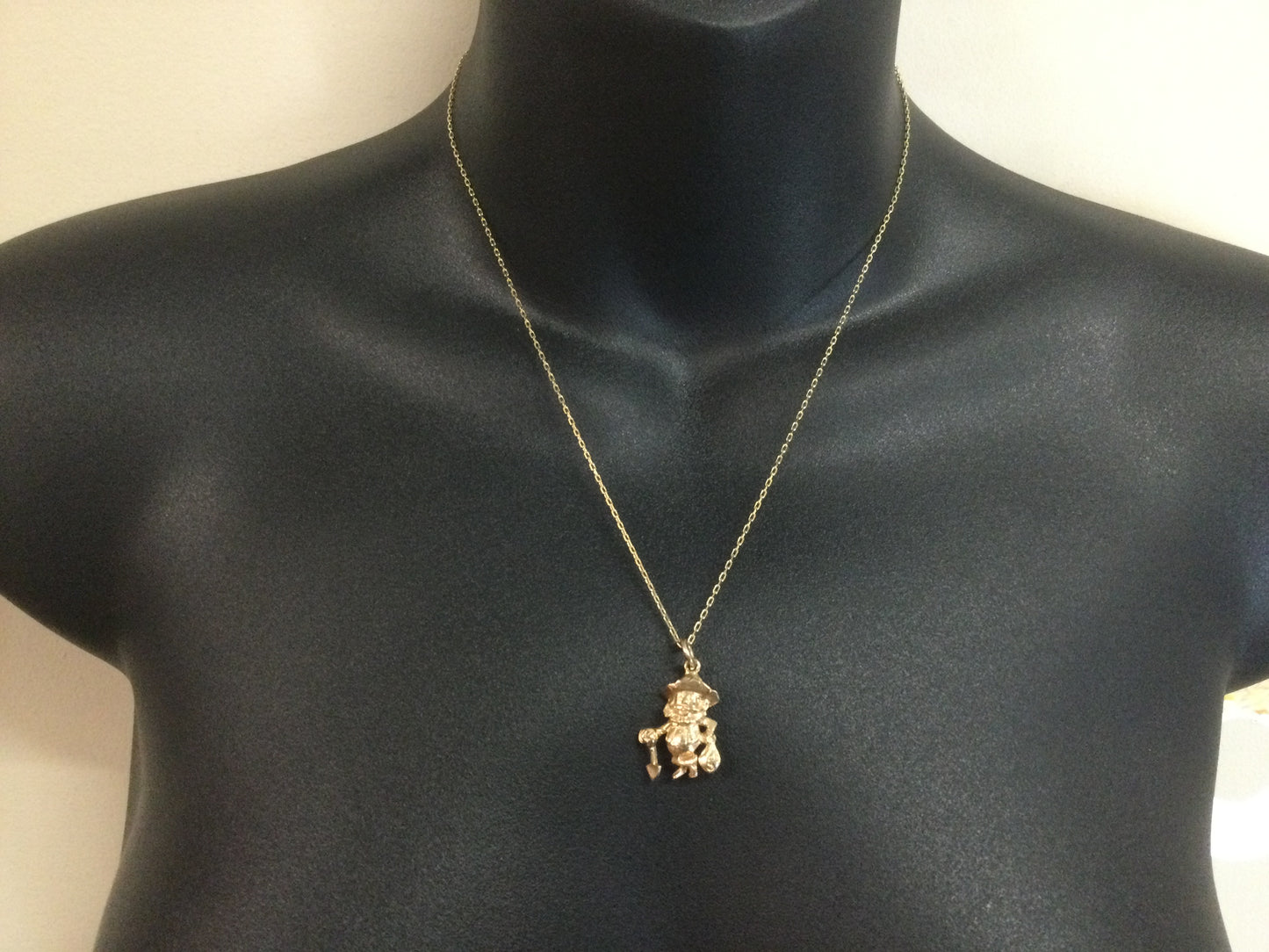 10k Yellow Gold Leprechaun Pendent