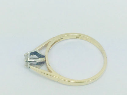 14k Yellow Gold Round Cut 8pt Diamond Solitaire Ring