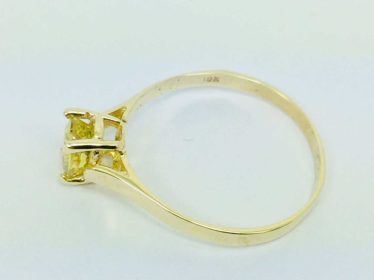 10k Yellow Gold Oval Cut Genuine Yellow Sapphire Ring