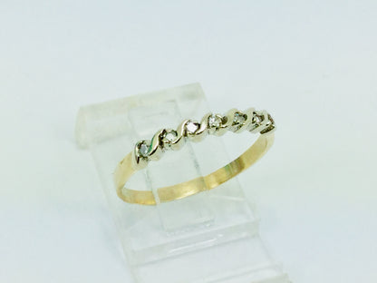 10k Yellow Gold Round Cut 14pt Diamond Engagement Ring and Wedding Band