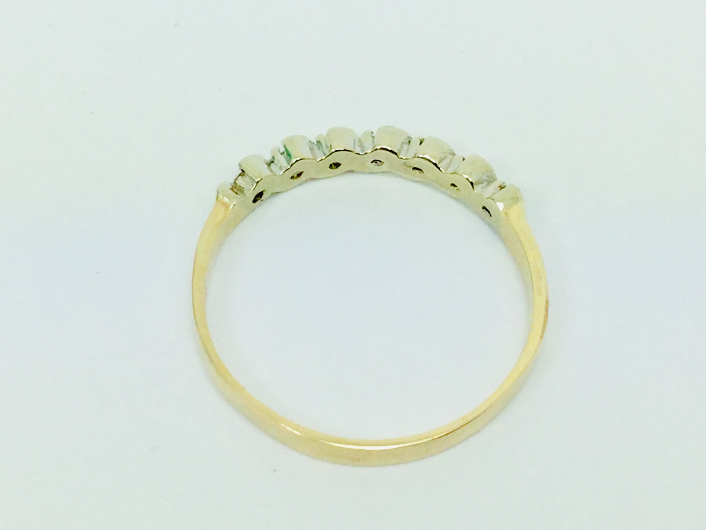 10k Yellow Gold Round Cut 14pt Diamond Engagement Ring and Wedding Band