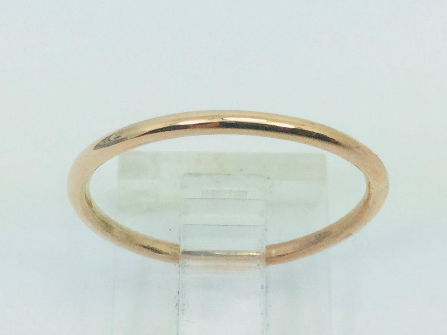 10k Solid Yellow, Rose, or White Gold 1.5mm Stackable Band Rings