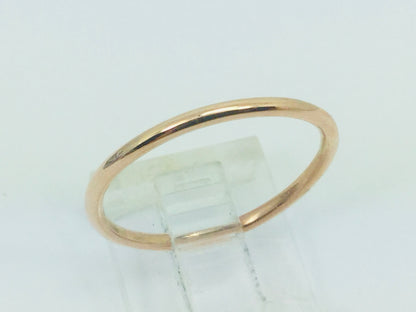 10k Solid Yellow, Rose, or White Gold 1.5mm Stackable Band Rings