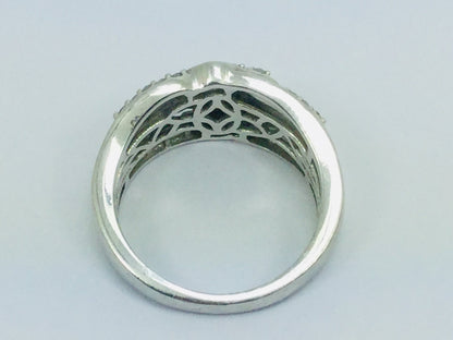 Platinum over Sterling Silver 50ct Diamond Ring